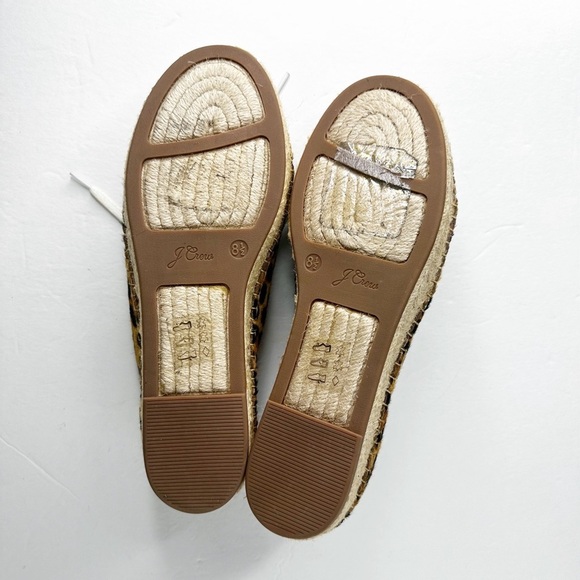 J. Crew Espadrille Sneakers in Leopard Calf Hair Size - Picture 4 of 6